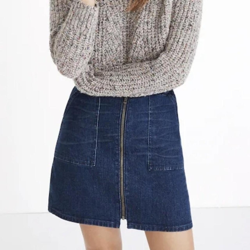 Madewell Denim Utility Zip Skirt